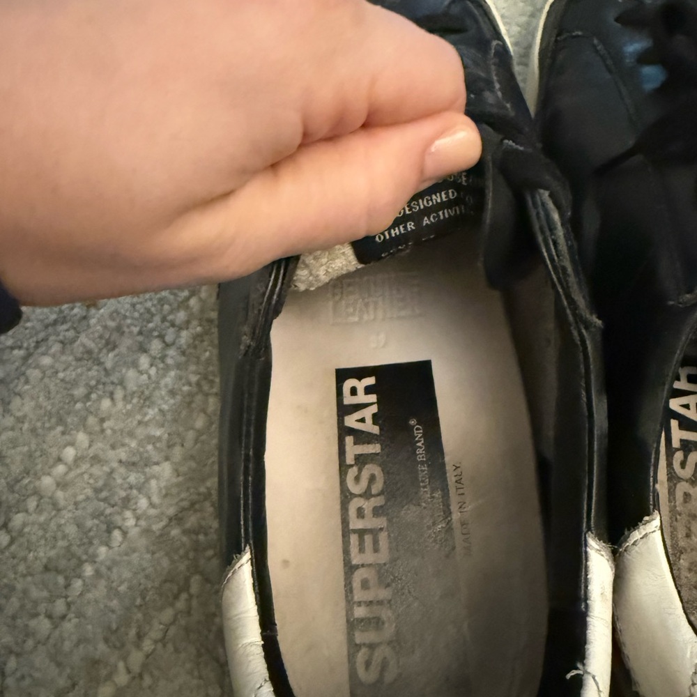 Golden Goose Black Superstar Sneakers - Picture 3 of 5